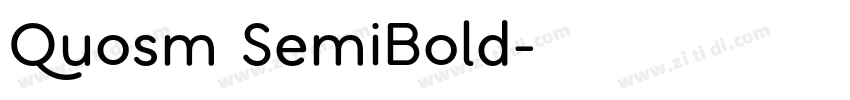 Quosm SemiBold字体转换